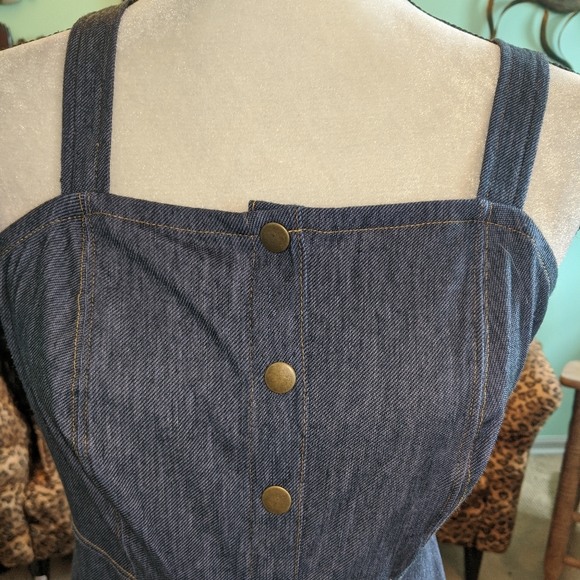 Stretch denim look sundress - Picture 3 of 5
